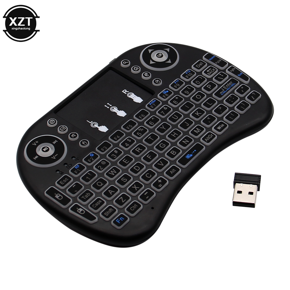 Wireless Keyboard Mini - Arkadan aydınlatmalı İngilizce rusça fransızca İspanyolca