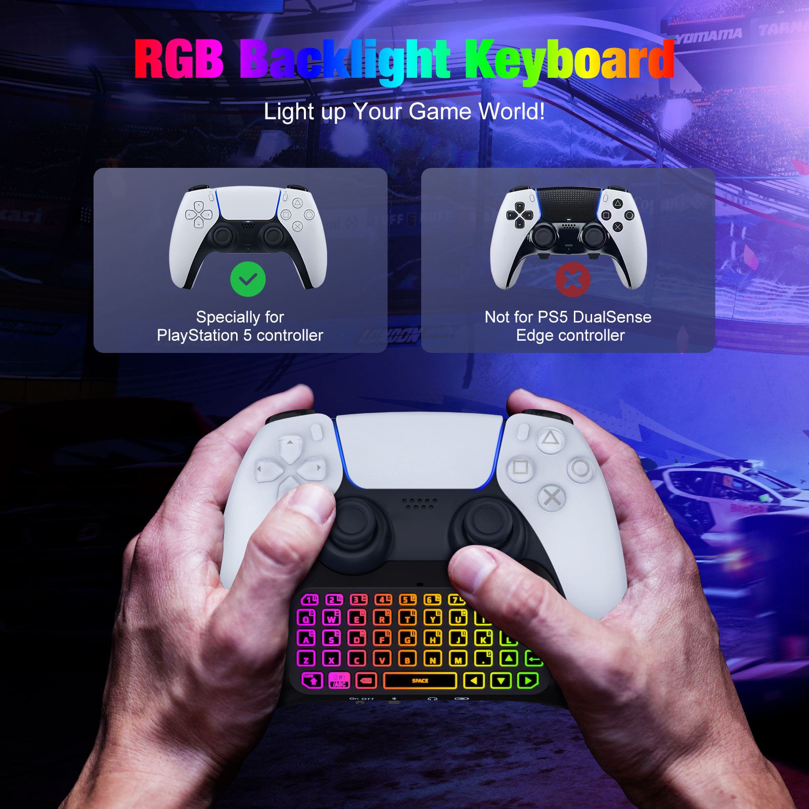 PS5 Denetleyicisi için RGB Ark - Wireless Keyboard Mini incelemesi ve fiyatı