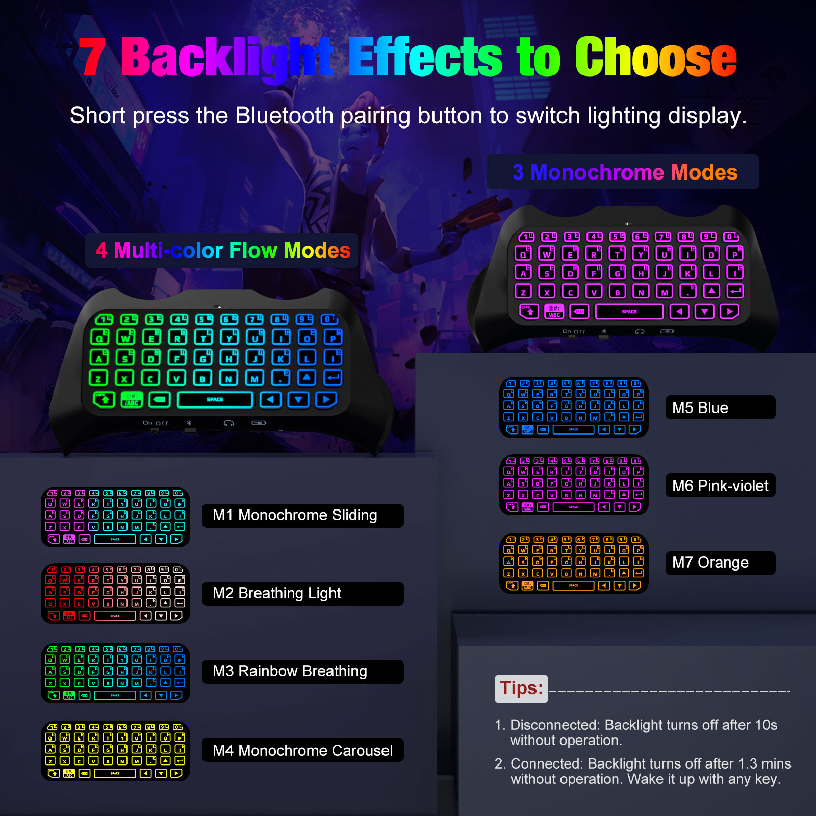 PS5 Denetleyicisi için RGB Ark - Wireless Keyboard Mini incelemesi ve fiyatı
