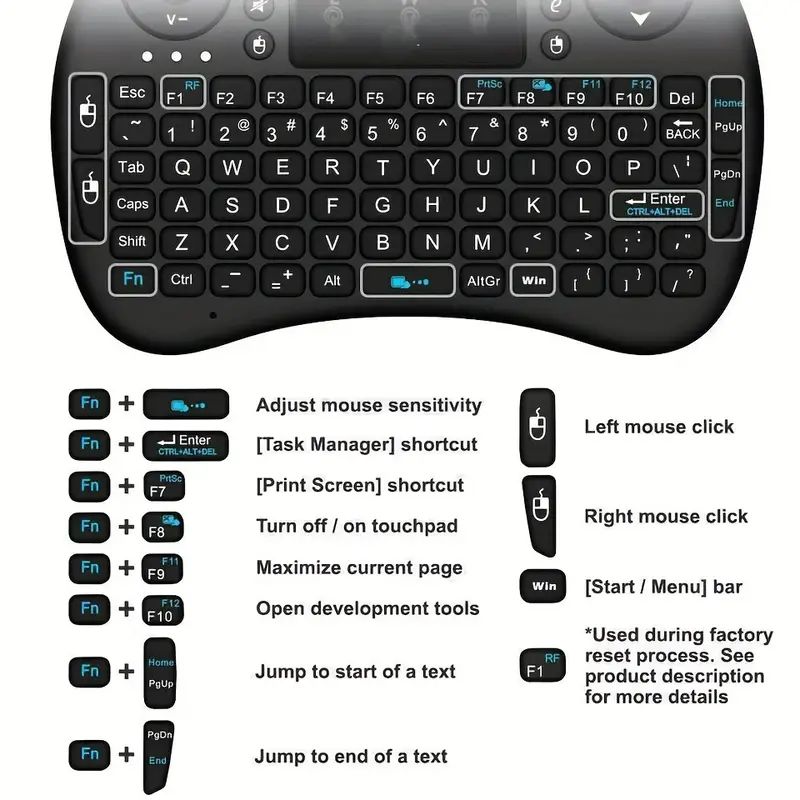 Mini Kablosuz Klavye 2.4 GHz A - Wireless Keyboard Mini incelemesi ve fiyatı